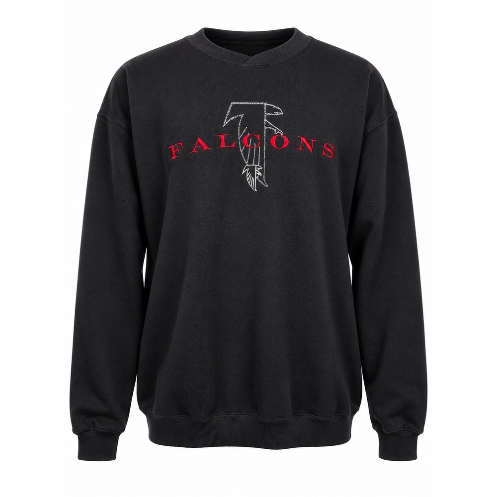 Vintage‎ Starter Atlanta Falcons Sweatshirt Black Embroidered Crewneck Mens L